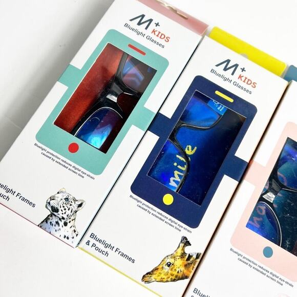 M+ Kids Bluelight Glasses Pouch Reduces Digital Eyestrain Bundle of 4 BRAND NEW - Picture 2 of 5